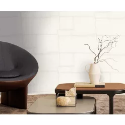   Zambaiti Parati Trussardi Casa 8 vlies, vinyl anyagú, fehér, szürke színű, geometriai , Modern tapéta