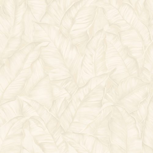 Zambaiti Parati Trussardi Casa 8 vlies, vinyl anyagú, törtfehér színű, leveles, struktúrált, Modern tapéta
