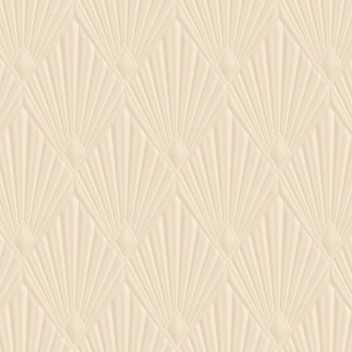 Zambaiti Parati Trussardi Casa 8 vlies, vinyl anyagú, beige színű, geometriai, 3d, art deco, Modern tapéta
