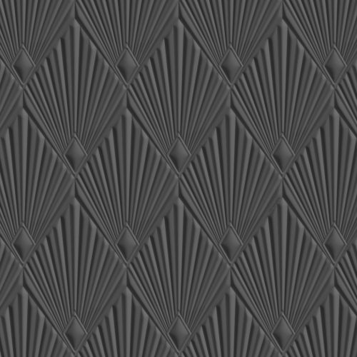 Zambaiti Parati Trussardi Casa 8 vlies, vinyl anyagú, szürke színű, geometriai, 3d, art deco, Modern tapéta