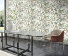 Zambaiti Parati Trussardi Casa 8 vlies, vinyl anyagú, fehér, zöld, lila, türkiz, sárga, piros színű, indamintás, leveles, virágos, Modern tapéta