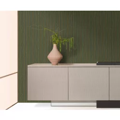   Zambaiti Parati Trussardi Casa 8 vlies, vinyl anyagú, zöld színű, bambusz, csíkos, Modern tapéta