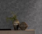 Zambaiti Parati Trussardi Casa 8 vlies, vinyl anyagú, szürke színű, kockás, struktúrált, Modern tapéta