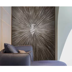   Zambaiti Parati Trussardi Casa 8 vlies, vinyl anyagú, szürke, barna színű, vonalas, állatos, Modern poszter