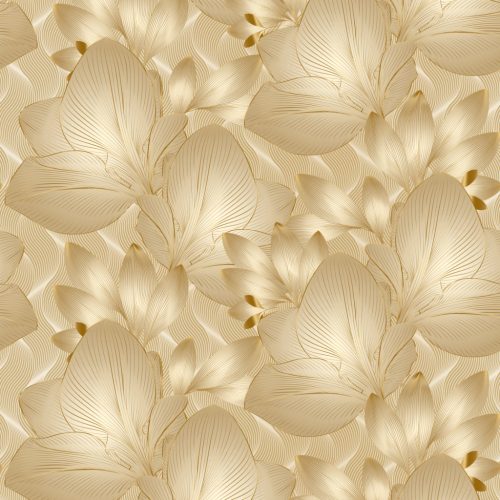 Zambaiti Parati Trussardi Casa 8 vlies, vinyl anyagú, barna, beige színű, leveles, Modern poszter