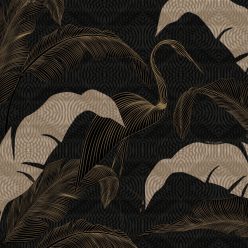   Zambaiti Parati Trussardi Casa 8 vlies, vinyl anyagú, barna színű, madaras, leveles, Modern poszter