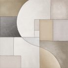 Zambaiti Parati Trussardi Casa 8 vlies, vinyl anyagú, szürke, beige, törtfehér színű, geometriai, Modern poszter