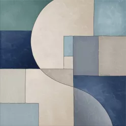   Zambaiti Parati Trussardi Casa 8 vlies, vinyl anyagú, kék, beige színű, geometriai, Modern poszter