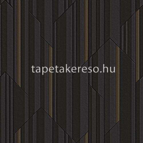 Zambaiti Parati Elie Saab 2 vlies, vinyl anyagú fekete, szürke, barna színű vonalas, geometriai modern tapéta