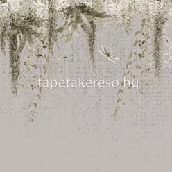   Zambaiti Parati Elie Saab 2 vlies, vinyl anyagú szürke színű leveles modern poszter