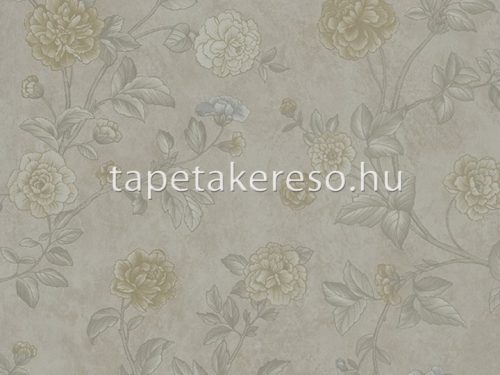 Zambaiti Parati Satin Flowers 2 vlies, vinyl anyagú barna, szürke színű virágos klasszikus tapéta