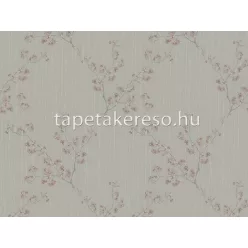   Zambaiti Parati Satin Flowers 2 vlies, vinyl anyagú beige, mályva, zöld, csillámos színű virágos klasszikus tapéta