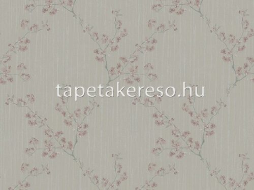 Zambaiti Parati Satin Flowers 2 vlies, vinyl anyagú beige, mályva, zöld, csillámos színű virágos klasszikus tapéta