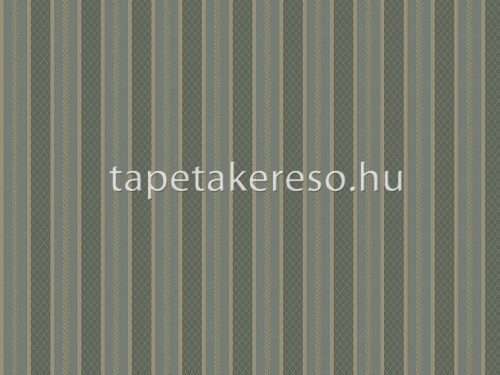 Zambaiti Parati Satin Flowers 2 vlies, vinyl anyagú zöld, arany színű csíkos klasszikus tapéta