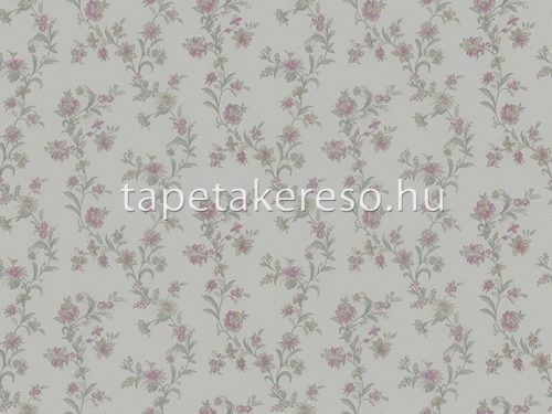 Zambaiti Parati Satin Flowers 2 vlies, vinyl anyagú beige, zöld, lila, barna színű virágos klasszikus tapéta