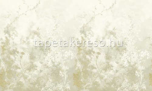 Zambaiti Parati Satin Flowers 2 vlies, vinyl anyagú törtfehér, barna színű ágas, növényes klasszikus poszter
