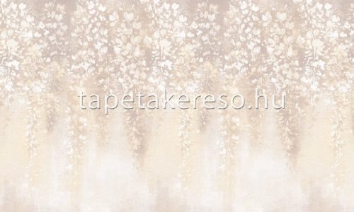 Zambaiti Parati Satin Flowers 2 vlies, vinyl anyagú mályva, krém színű növényes, virágos klasszikus poszter