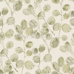   Zambaiti Parati Savana vlies, vinyl anyagú beige, zöld színű leveles, szövethatású modern, natural tapéta