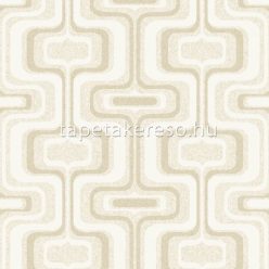   Zambaiti Parati Savana vlies, vinyl anyagú törtfehér, beige, barna színű geometriai, textilhatású retro tapéta