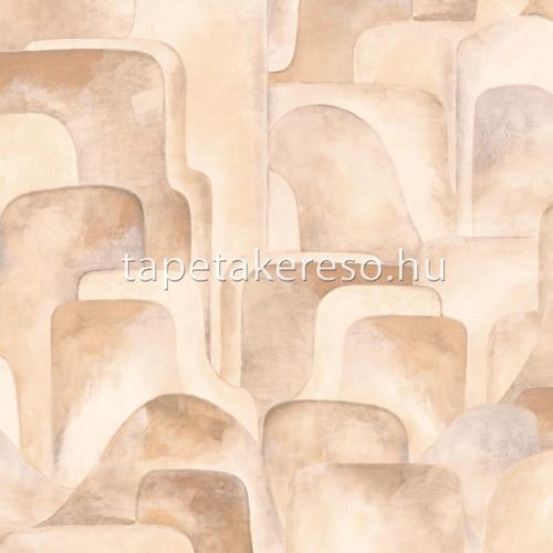 Zambaiti Parati Savana vlies, vinyl anyagú barack, barna színű foltos, geometriai modern, natural tapéta