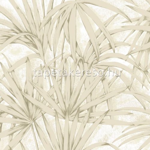 Zambaiti Parati Savana vlies, vinyl anyagú beige színű leveles modern, natural tapéta