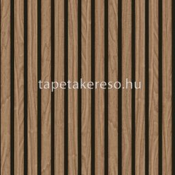   Zambaiti Parati Savana vlies, vinyl anyagú barna, fekete színű famintás, csíkos modern, natural tapéta