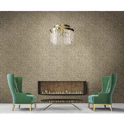   Zambaiti Parati Philipp Plein vlies, vinyl anyagú barna, arany, csillámos színű bőrmintás modern tapéta