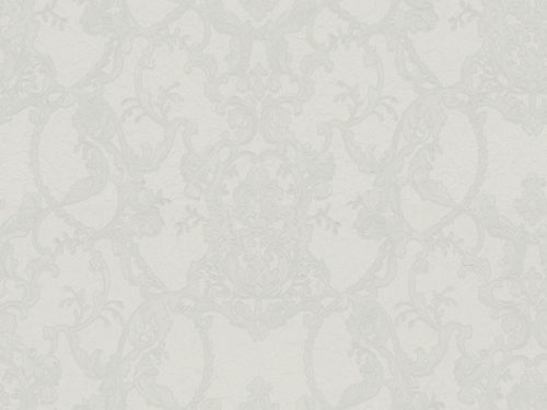 Zambaiti Parati Philipp Plein vlies, vinyl anyagú fehér, csillámos színű barokk modern tapéta