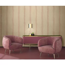   Zambaiti Parati Philipp Plein vlies, vinyl anyagú barna, mályva színű szövethatású, csíkos modern tapéta