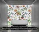 Zambaiti Parati Philipp Plein vlies, vinyl anyagú fekete, zöld, kék, sárga színű leveles, virágos, pillangós modern poszter