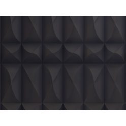   Zambaiti Parati Philipp Plein vlies, vinyl anyagú fekete színű 3d, geometriai modern poszter