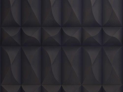 Zambaiti Parati Philipp Plein vlies, vinyl anyagú fekete színű 3d, geometriai modern poszter