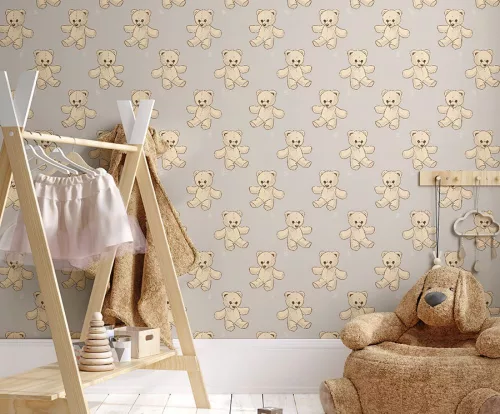 Zambaiti Parati Philipp Plein vlies, vinyl anyagú barna színű macis modern poszter