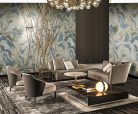 Zambaiti Parati Philipp Plein vlies, vinyl anyagú kék, arany színű márványos, geometriai modern poszter