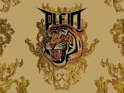 Zambaiti Parati Philipp Plein vlies, vinyl anyagú barna, arany színű feliratos, állatos modern poszter