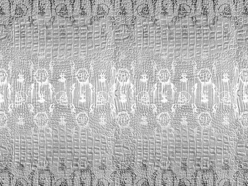 Zambaiti Parati Philipp Plein vlies, vinyl anyagú ezüst színű betűs, halálfejes, bőrmintás modern poszter