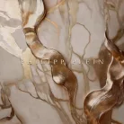 Zambaiti Parati Philipp Plein 2, vlies, vinyl anyagú, beige, barna, arany színű, márványos, feliratos, Modern poszter