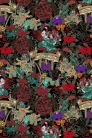 Zambaiti Parati Philipp Plein 2, vlies, vinyl anyagú, piros, türkiz, fekete, lila, barna, keki színű, kínai motívumos, betűs, Modern poszter