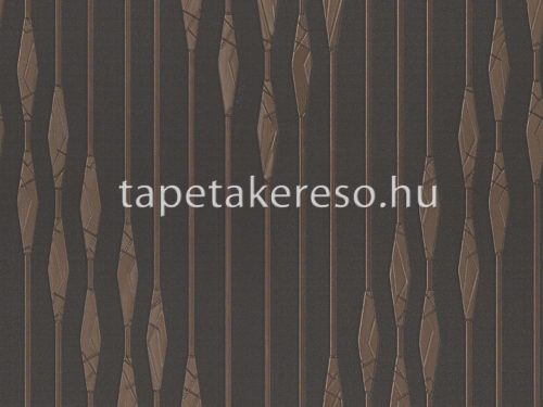 Zambaiti Parati Lamborghini 2 vlies, vinyl anyagú barna, gyöngyház színű vonalas, geometriai, zig-zag modern tapéta