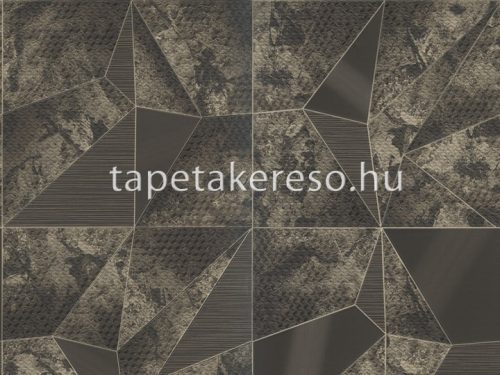 Zambaiti Parati Lamborghini 2 vlies, vinyl anyagú fekete, arany színű struktúrált, geometriai modern tapéta