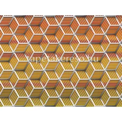   Zambaiti Parati Lamborghini 2 vlies, vinyl anyagú narancssárga, sárga színű 3d, geometriai modern poszter