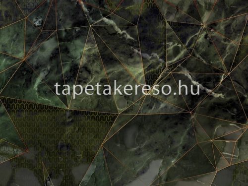 Zambaiti Parati Lamborghini 2 vlies, vinyl anyagú zöld, szürke színű 3d, geometriai modern poszter