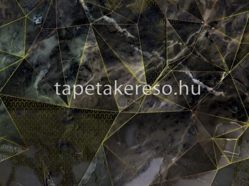 Zambaiti Parati Lamborghini 2 vlies, vinyl anyagú zöld, szürke színű 3d, geometriai modern poszter