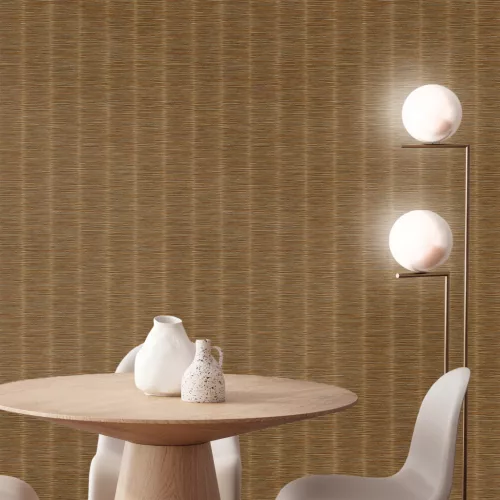 Zambaiti Parati Architexture vlies, vinyl anyagú, barna színű, csíkos, szövethatású, struktúrált, Modern tapéta