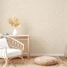 Zambaiti Parati Architexture vlies, vinyl anyagú, törtfehér színű, leveles, Modern tapéta