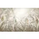 Zambaiti Parati Architexture vlies, vinyl anyagú, zöld, mályva, beige, törtfehér színű, leveles, Modern tapéta