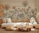 Zambaiti Parati Architexture vlies, vinyl anyagú, barna, zöld, szürke színű, fás, Modern tapéta