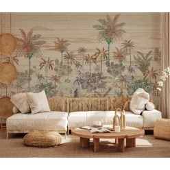   Zambaiti Parati Architexture vlies, vinyl anyagú, barna, zöld, szürke színű, fás, Modern tapéta