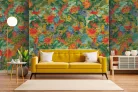 Zambaiti Parati Architexture vlies, vinyl anyagú, piros, zöld, kék, türkiz, narancssárga színű, virágos, Modern tapéta