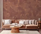Zambaiti Parati Architexture vlies, vinyl anyagú, terrakotta  színű, geometriai, Modern tapéta